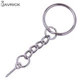 50Pcs Silver Screw Eye Pin Key Chains With Open Jump Ring Chain Extender