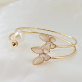 14K Copper-Clad Butterfly Bracelet with Needle Tray Semi-Finished Jewelry DIY