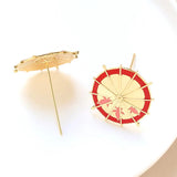 34mm Copper Plated Umbrella DIY Jewelry with Baroque Pearl Doll Pin Accessories