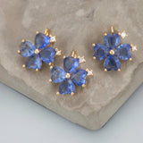 Petals Shape 18K Plated Zircon Jewelry Making DIY Pendants