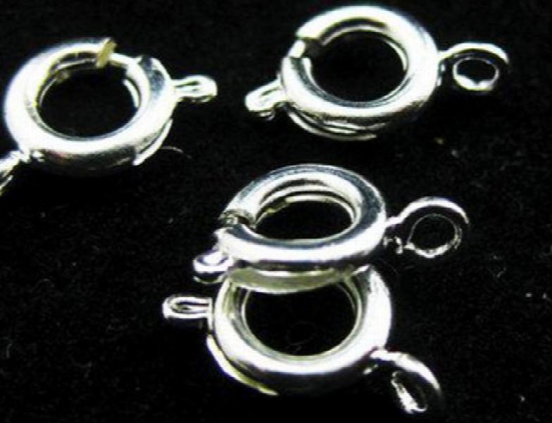 100pcs Silver Round Clasps 9*6mm for Charms Bracelets P1803