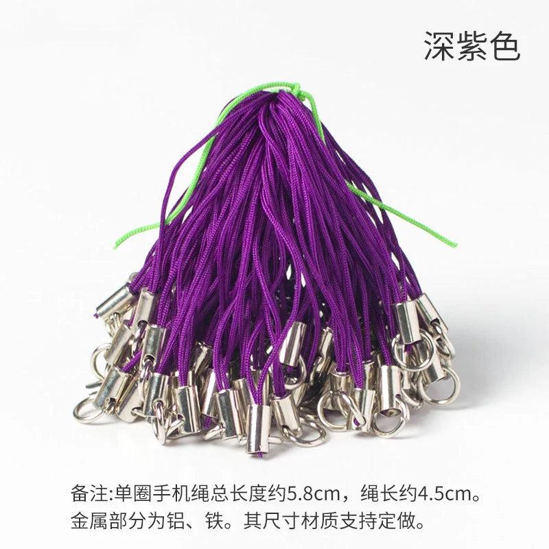 100pcs Christmas Bell Keychain Lanyard for Phone USB Flash Drive Charm Keyring