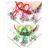 100pcs Christmas Bell Keychain Lanyard for Phone USB Flash Drive Charm Keyring