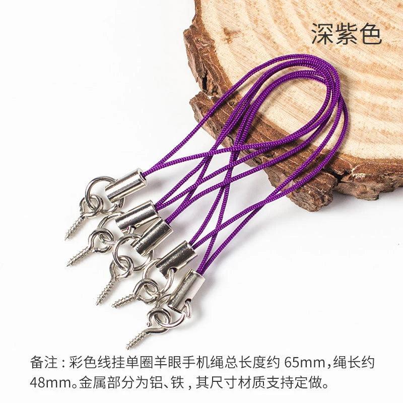 100pcs Polyester Single Ring Lanyard Christmas Bell Keychain Rope
