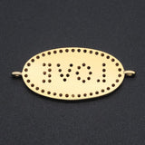 Copper Micro-inlaid Zircon LOVE Double Circle Connection Accessories