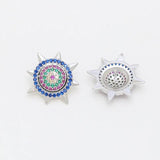 2pcs Devil Shield Brass w/ Plated Half Pin Drilled Pendant Charms DIY Materials