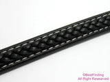 Braided Lace Leather Cord Men's Bracelet 12x6mm