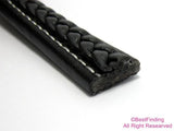Braided Lace Leather Cord Men's Bracelet 12x6mm
