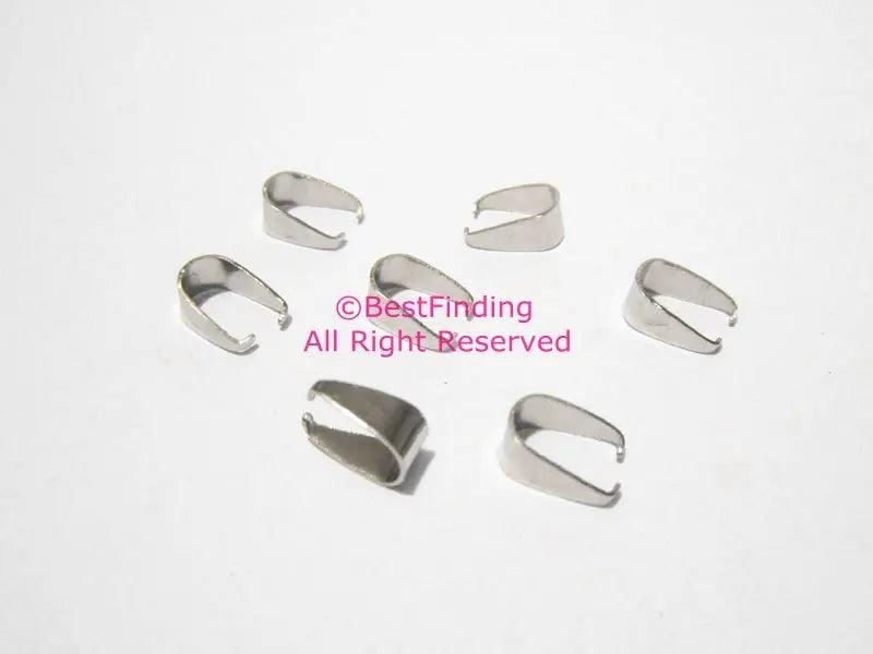 10x5mm Stainless Steel Pinch Bails Necklace Pendant Holders