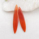 2Pcs Red Agate Pendant Beads 47x9x4mm DIY Jewelry Making Necklace