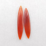 2Pcs Red Agate Pendant Beads 47x9x4mm DIY Jewelry Making Necklace