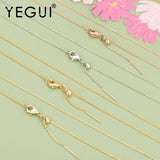MB25 Thin Necklace 18K Plated Mash Up Long Chain DIY 6pcs