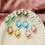 Resin Frame Water Droplets Earring Material