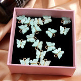 10Pcs Butterfly Charms Resin Alloy DIY Earrings Making