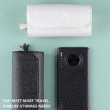 Foldable Waterproof Makeup Bag with Jewelry Box Roll