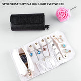 Foldable Waterproof Makeup Bag with Jewelry Box Roll
