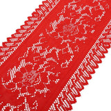 Xmas Lace Table Runner With Tassel for Wedding Party Decor