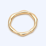 4pcs Irregular Layering Signet Wave Ring Set