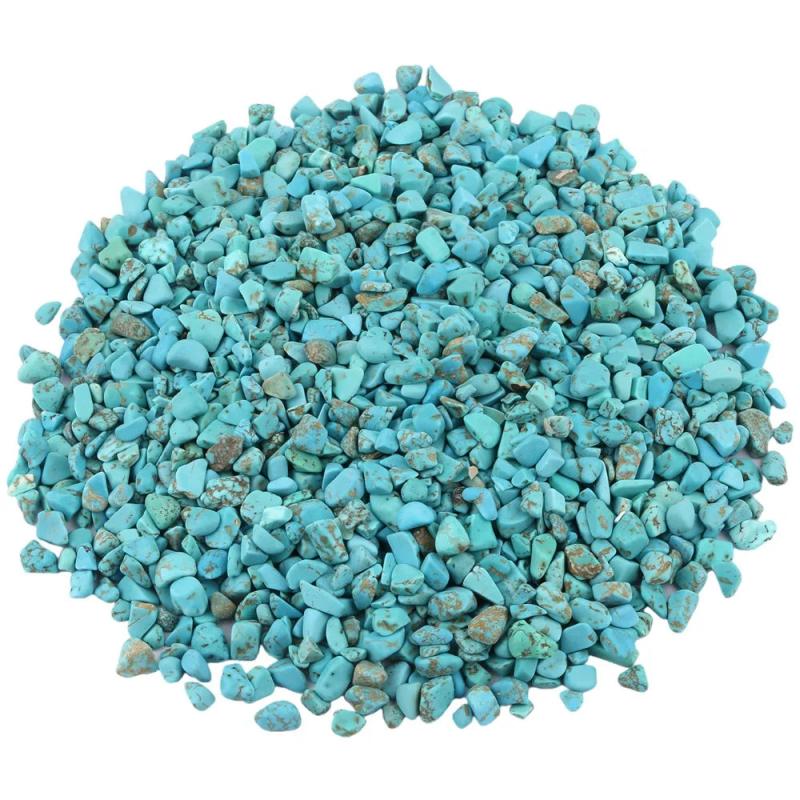 460g Howlite Turquoise Stone Chips Beads Tumbled Crushed Pieces