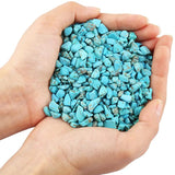 460g Howlite Turquoise Stone Chips Beads Tumbled Crushed Pieces