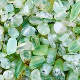 Green Prehnite Crystal Tumbled Stone Chips for Jewelry Making