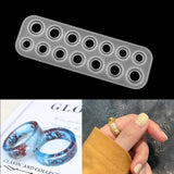 1Pcs Mixed Size Silicone Casting Ring Molds for DIY Jewelry Resin