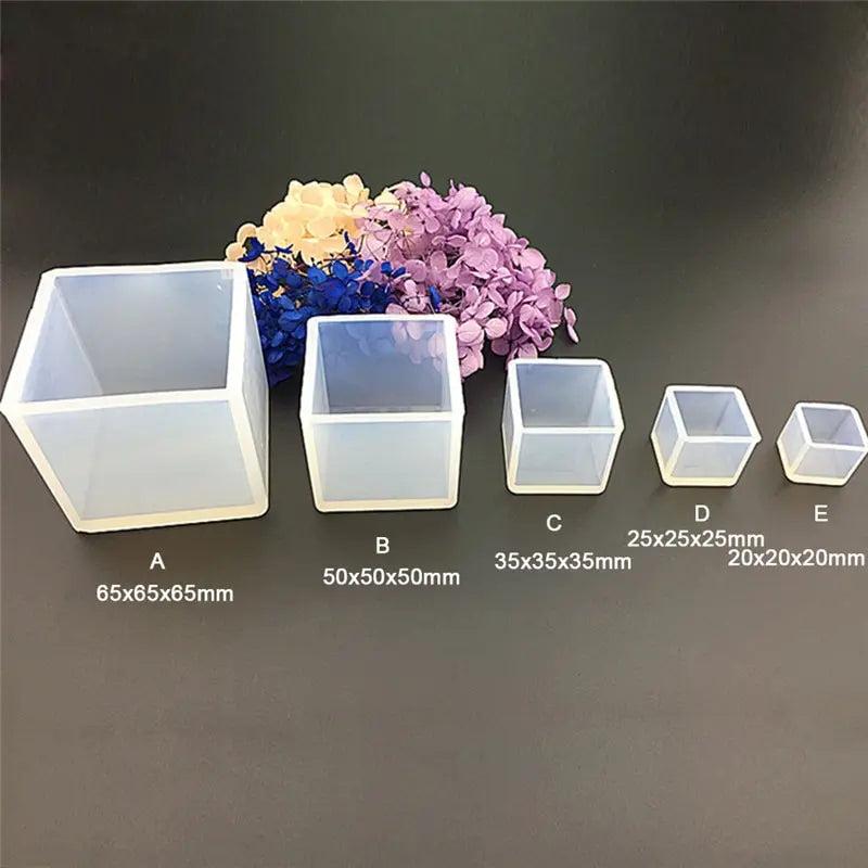 Cube Resin Casting Mould 20-65mm DIY Silicone Pendant Jewelry Craft Tool