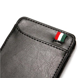 Solid Mini PU Leather Magic Wallet Men Small Money Clips Credit Card Holder