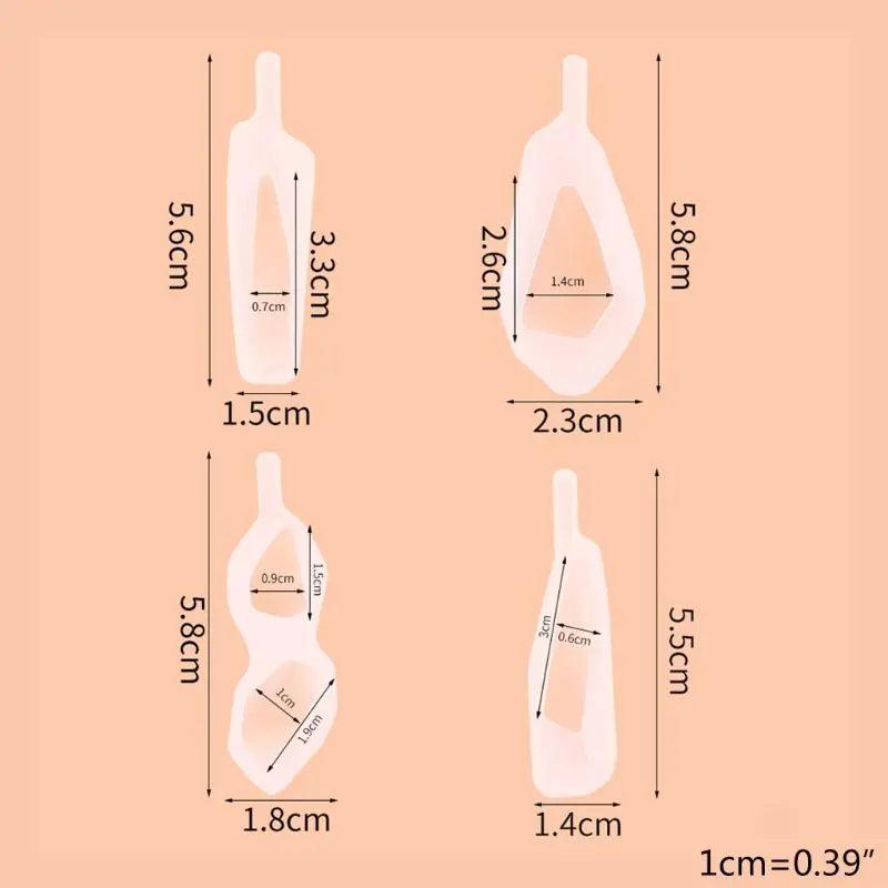 4Pcs Silicone Epoxy Mold Pendant Casting Mould DIY Crafts Jewelry Making