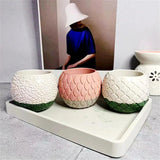 Fish Scale Round Planter Flowerpot Silicone Mold