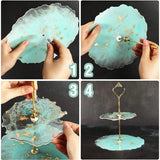 3-Tier Resin Tray Molding Kit for DIY Coasters and Cake Stands