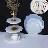 3PCS Coaster Molds Set with Cake Holder for Resin Tray, Jewelry Decoration
