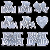 Parent Letter Keychain Resin Mold DIY Pendant UV Epoxy Mold