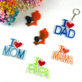 Parent Letter Keychain Resin Mold DIY Pendant UV Epoxy Mold