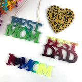 Parent Letter Keychain Resin Mold DIY Pendant UV Epoxy Mold