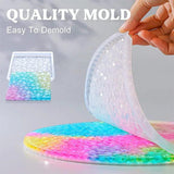 Sea Wave Crystal Silicone Mold for Epoxy Resin Coaster Making