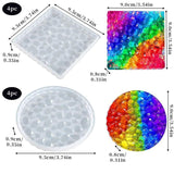Sea Wave Crystal Silicone Mold for Epoxy Resin Coaster Making