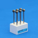 6pcs Tungsten Steel Round Burs Diamond Amber Engraving Carving Mill