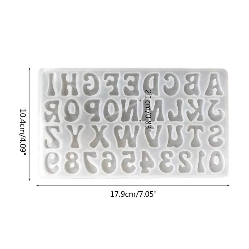 Arabic Numerals Epoxy Resin Mold Letter Digital Number Pendant Silicone Mould