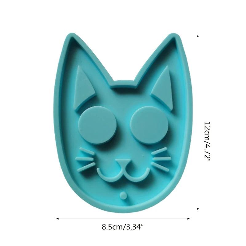 DIY Self-Defense Cat Keychain Silicone Mould for Resin Clay Crafts