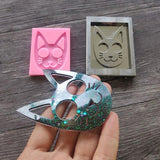 DIY Self-Defense Cat Keychain Silicone Mould for Resin Clay Crafts