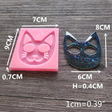 DIY Self-Defense Cat Keychain Silicone Mould for Resin Clay Crafts