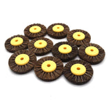 12PCS 55MM Brown Bristle Buffing Abrasive Brush Jewelry Tools