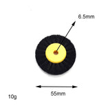 12PCS 55MM Brown Bristle Buffing Abrasive Brush Jewelry Tools