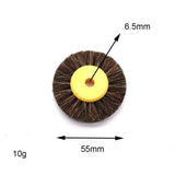 12PCS 55MM Brown Bristle Buffing Abrasive Brush Jewelry Tools