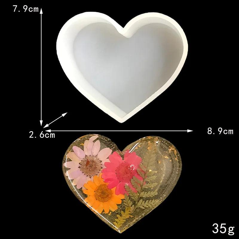 Epoxy Resin Mold Heart Hexagon Star Silicone Jewelry Mold Jewelry Accessories
