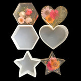 Epoxy Resin Mold Heart Hexagon Star Silicone Jewelry Mold Jewelry Accessories