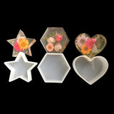 Epoxy Resin Mold Heart Hexagon Star Silicone Jewelry Mold Jewelry Accessories