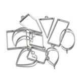 10pcs Metal Geometric Frame Epoxy Resin Mold for Jewelry Making