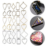 10pcs Metal Geometric Frame Epoxy Resin Mold for Jewelry Making